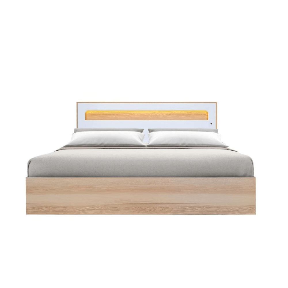 ชุดห้องนอน + ที่นอน PVC 6 ฟุต WISDOM DESIGN FURNITURE รุ่น ARISTA 9 สี แอช/ขาว_2